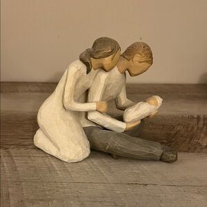 Willow Tree Family Sculpture - Cream and Tan